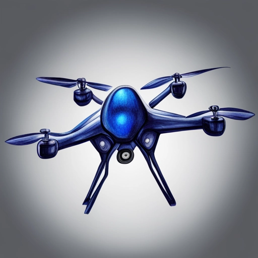 dark blue drone sketch
